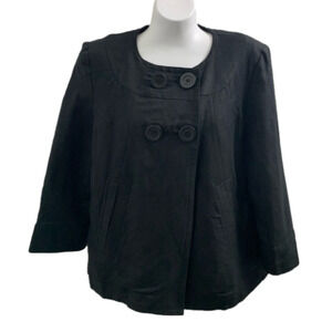 Larry Levine linen blend swing jacket